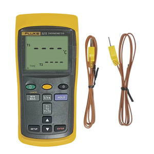Fluke 52-II Dual Channel Digital Thermometer With K Type <b>Probes</b> Industrial <b>Temperature</b> Measurement Tool - Product Image 1