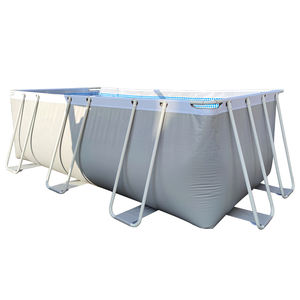 Grandes piscines rectangulaires portables pliables en PVC <span class=keywords><strong>pour</strong></span> la famille, les adultes, en plein air, avec cadre métallique - Product Image 2