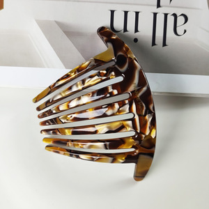 Yuxi Phụ Nữ Của Thời Trang Tóc Phụ Kiện Pháp Twist Comb Với PC Kẹp Tóc Và Bên Lược Acetate Chất Liệu - Product Image 6