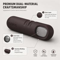 Haltères en fonte marron durables avec logo personnalisé et revêtement en silicone pour Yoga, Pilates, Aérobic et Entraînement de Force 1/1,5/2/2,5 KG