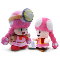 Peluches Super Mario Kawaii de 18 cm, sœur champignon Toade Tte, peluches douces, poupées pour bébés, cadeaux d'anniversaire pour enfants