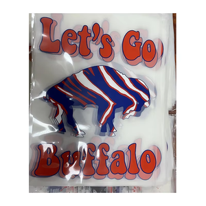 บริการส่งด่วนแบบกำหนดเอง ลายพิมพ์ฟุตบอลบัฟฟาโลแบบพลาสติซอล ลายพิมพ์แบบรีดร้อน ลายพิมพ์แบบสกรีน ลายพิมพ์แบบ DTF สำหรับเสื้อ - Product Image 3