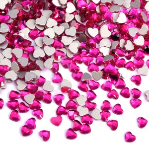 OLeeya K9 Strass fantaisie en forme de cœur pour nail art, en verre, non thermocollants, pour ongles et bijoux de luxe DIY, vente en gros - Product Image 2