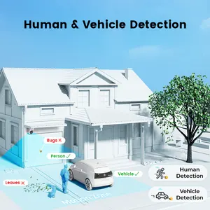 Câmera de deteção de veículo e humano, 8mp ultra hd cor completa à prova d' água ip67 vigilância cctv eyeball 4k poe