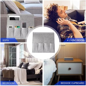 Organisateur de accoudoir de canapé le plus vendu, porte-accessoires pour fauteuil avec 6 poches pour magazines, livres, télécommande de télévision, téléphone portable - Product Image 5