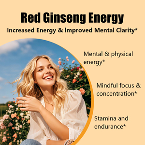 Wholesale Price <b>Red</b> Ginseng Energy Capsules Dietary Supplement for Overall Wellness Improve Mental Clarity Capsules - Product Image 4