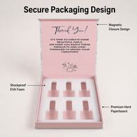 Coffret d'emballage en papier pour vernis à ongles magnétique de marque privée, boîte personnalisée pour kit de vernis à ongles gel avec insert en EVA pour présentation
