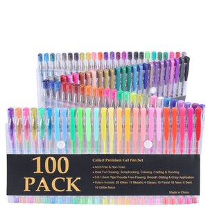 Glitter Colorazione Penne Colori Gel Penne Set Con Il Caso Unico per Adulti Libri Da Colorare Disegno di Arte Marcatori - Product Image 2
