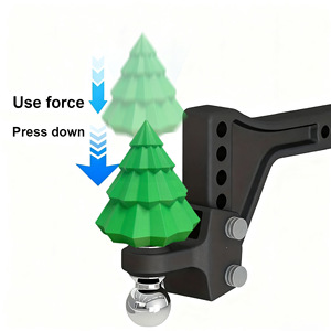 Christmas <b>Tree</b> Car Trailer Cover Coupling Decoration 3D Printed Weather Resistant Pine <b>Tree</b> Design - Product Image 3