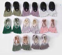 ALLCH Chaussettes d'été de yoga professionnelles à 5 orteils pour femmes, antidérapantes, courtes, montantes, à la cheville, en tricot 3D, de haute qualité.