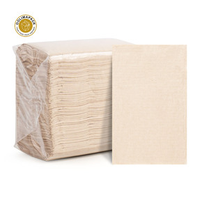 OOLIMA özel baskılı Logo bambu yüz dokuları çevre dostu kağıt peçeteler ve Serviettes - Product Image 3
