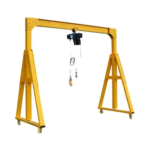 Workshop Mobile 1 2 3 5 8 10 15 20 Ton Mini Small A Frame Portable Gantry Crane 1 Ton