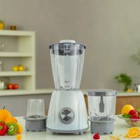Mixeur Électrique 1,8 L Haute Vitesse, Blender Alimentaire Multifonctionnel, Hachoir de Table, Extracteur de Jus 250W, Mixeur à Smoothies KB02006