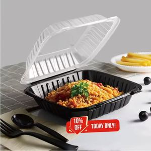 Emballages alimentaires jetables en plastique PP, micro-ondables, couleur personnalisée, pour restaurants, avec couvercles, boîtes bento, contenants à emporter - Product Image 2