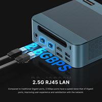 Mini PC BOSGAME P2 Intel I9-12900H (14C/20T 5.0GHz) 32 Go DDR4 1 To SSD PCIe pour HDMI DP USB4 Wi-Fi6E BT5.2 Double LAN