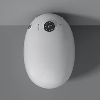 Nouvelle sortie : Ensemble de salle de bain sanitaire intelligent monobloc, WC intelligent en forme d'œuf avec bidet féminin et chasse d'eau automatique