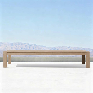 Conjunto de Sofás de Madera Maciza de Teca Modernos para Exteriores, Resistentes a la Intemperie, Duraderos, para Patio de Villa, Apartamento, Hotel, Jardín - Product Image 5