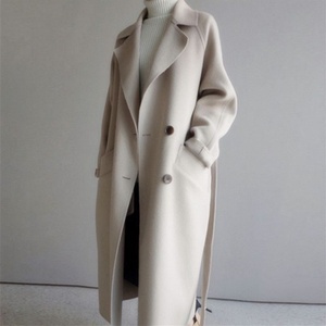 Wholesale Custom Autumn Winter Solid Woolen Windproof Shearling Long Sleeve Fleece <b>Jacket</b> with Pockets <b>Women</b> - Product Image 1