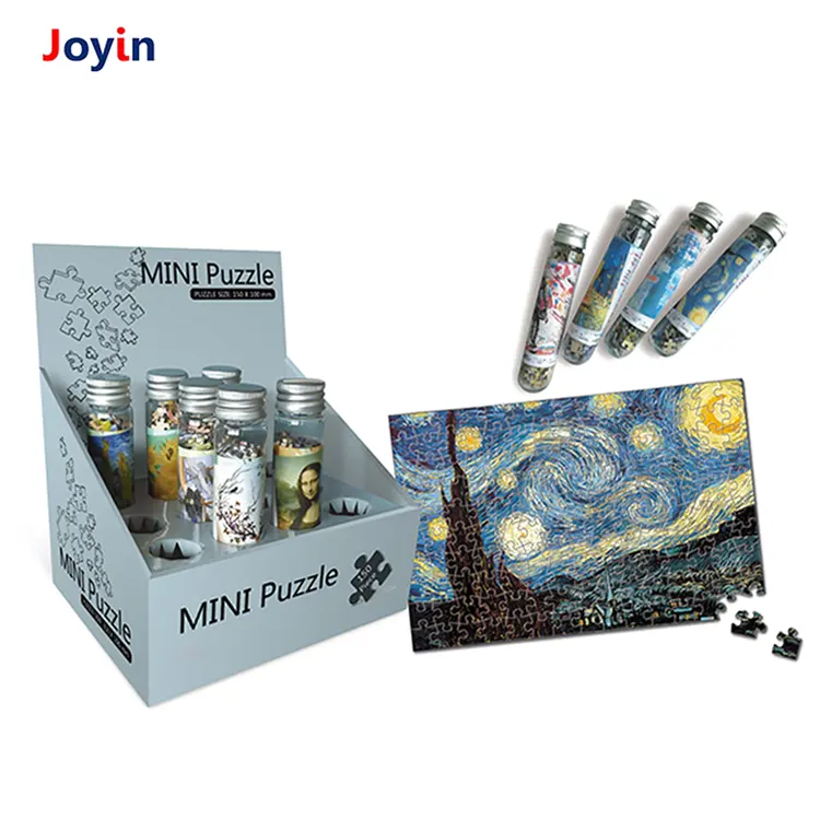 Jigsaw Puzzles for Adults 12 IN 1 Starry Night Rhone River Sunflower 150 Pieces Mini Jigsaw Puzzles Game 6 x 4 Inches