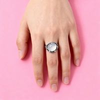 Anneaux islamiques rétro punk, bijoux religieux musulmans tendance, anneaux vintage turcs à double épée, pierre noire pour hommes