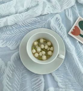 ชุดกาแฟเซรามิก BCeramic Bone China พร้อมจานรอง ลายเพ้นท์มือขอบทอง สไตล์อเมริกัน หรูหรา 220 มล. สำหรับงานแต่งงาน รับทำโลโก้ตามสั่ง - Product Image 4