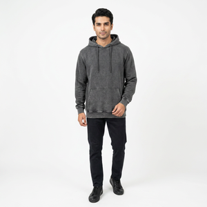 Sweat à capuche en molleton délavé de qualité supérieure, design exclusif, confortable pour l'hiver - Product Image 1