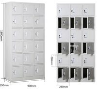 Casier de rangement pour meubles de bureau, portable, à 18 portes, piscine, en acier, compartiments multiples, mobilier de travail