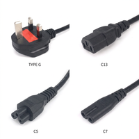 UKCA-Zertifiziertes Britisches Netzkabel 0,75-2,5mm² 3-adrig mit Stecker |   PVC-Kupferdraht 3-25FT |   230V für den Heim- und Bürogebrauch