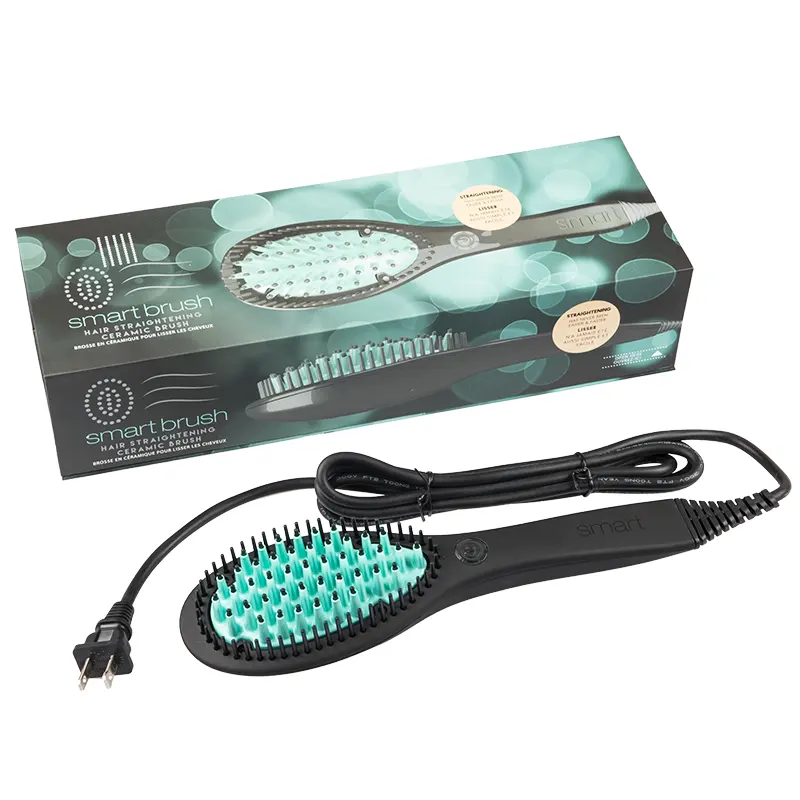 Profesyonel sıcak maşaları özelleştirilmiş ev kullanımı seramik saç sıcak taraklar düzleştirici fırça isıtmalı elektrikli saç düzleştirici fırçası