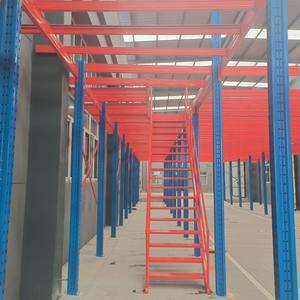Cloison en acier de construction à deux étages personnalisée Plate-forme de grenier à étagère à 5 couches pour le fabricant d'entrepôts d'usine en gros - Product Image 4