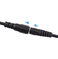 Cable de Extensión con Conector Macho DC5525 y Conector Hembra DC5521, 18AWG, Revestimiento de PVC, Conductor de Cobre Desnudo, Modelo QB-021944, para Alimentación de Proyector por CC