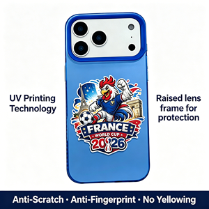 <span class=keywords><strong>Coque</strong></span> de téléphone anti-rayures motif Tour Eiffel et tournoi de football Blue <span class=keywords><strong>France</strong></span> Rooster pour <span class=keywords><strong>iPhone</strong></span> 17/15 Pro Max & Plus Series - Product Image 2
