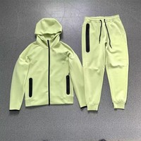 Ensemble sweat-shirt à capuche pour homme printemps-automne, survêtement technique coupe-vent personnalisé avec logo, veste polaire d'hiver pour homme