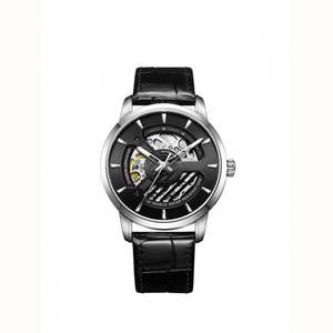 Montre mécanique ajourée de luxe pour homme, automatique, étanche, bracelet en cuir, cadeau, vente en gros - Product Image 5