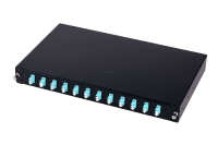 Kotak Terminal Serat Optik ODF Tipe Geser 1U 19'' Berkualitas Tinggi CE/RoHS, Panel Patch Serat Optik 24 Port