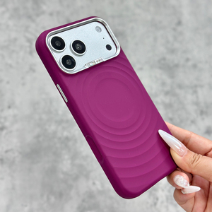 Funda S123 para iPhone 17 18 Pro Max con Marco Metálico, Carcasa Original Magnética de Silicona Líquida - Product Image 1