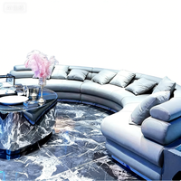 Ensemble de canapé et table basse en bois massif de luxe léger et durable pour KTV commercial, banquette en U, mobilier de bar moderne pour salles de fête