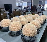 Roze ronde bewaardoos met geconserveerde bloemen, voor altijd, eeuwigdurende moederdag-, Valentijnsdag- of verjaardagsbloemen, roos cadeau