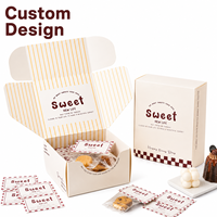 Boîte d'emballage personnalisée pour desserts, boîte cadeau en papier imprimé pour boulangerie avec logo pour biscuits, gâteaux, pâtisseries, plats à emporter, fournisseur en gros