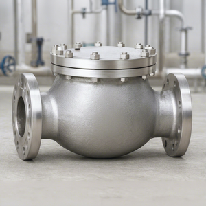Clapet anti-retour à bride en fonte de 2 1/2 pouces, type oscillant, pour pipeline industriel DN200 PN16 GGG40, avec joint en caoutchouc pour l'eau - Product Image 1