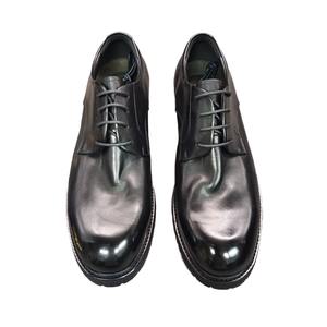 Zapatos de Hombre Hechos a Mano en Fábrica, con Punta Cuadrada, de Piel de Caballo Lavada, con Cordones, Estilo Derby, Suela Gruesa Antideslizante, Formales y Casuales de Cuero - Product Image 4