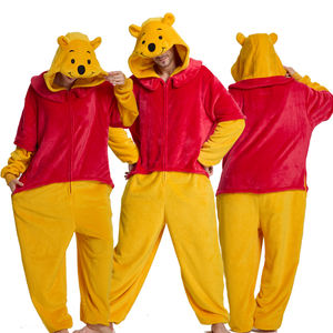 Bulk <strong>Men</strong> Women's Family Matching Animal <strong>Onesie</strong> Hooded Thermal Front 100% Polyester Flannel/Sherpa Pajamas Christmas Party - Product Image 3