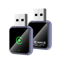 Mini Dongle Gris 2-en-1 CarPlay Universel Adaptateur Sans Fil Plug-and-Play Android Auto CarPlay pour iOS Android