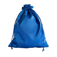 Sac à cordon en satin avec logo personnalisé, emballage cadeau en soie de luxe, pochette colorée pour perruque, bijoux, accessoires de cosplay, sac de rangement