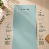 Tapis de yoga en caoutchouc naturel PU avec logo personnalisé 4 mm, tapis de yoga en caoutchouc PU antidérapant personnalisé avec alignement laser Wet-Grip CA65