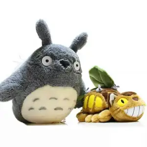 Yeni Kawaii japon tarzı Anime kedi dolması hayvan bebek Totoro yastık minder peluş oyuncaklar kedi çocuklar için noel hediyesi