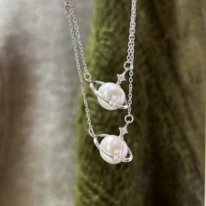 สร้อยคอเงินแท้ S925 รุ่น Wenchi ดีไซน์น่ารัก รูปทรงปมหวาน ประดับเพชรทรงสี่เหลี่ยม รูปแบบยิ้มแย้ม - Product Image 2