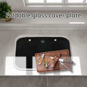 Cuisinière à gaz portable de luxe en acier inoxydable pour camping-car, 3 brûleurs intégrés et cuisinière en verre pour accessoires intérieurs de <span class=keywords><strong>caravane</strong></span> - Product Image 3