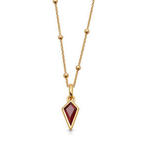 Collier en acier plaqué or avec pendentif goutte d'eau et 12 pierres de naissance pour femmes et hommes, idéal comme cadeau de fête - Product Image 6