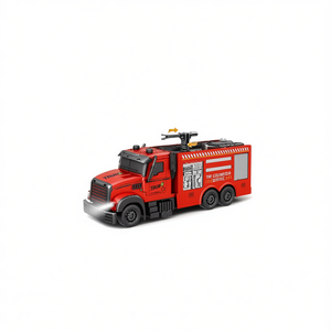 Remote Control Fire Truck 1:30 Scale Electric Water Spraying Rescue Car For Kids Age 5-7 Years Ready To Play With Controller - Product Image 1